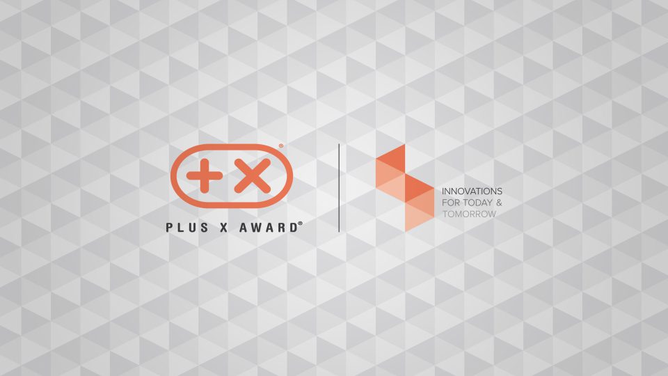 Logo des Plus X Award und Markenclaim "Innovations for today and tomorrow